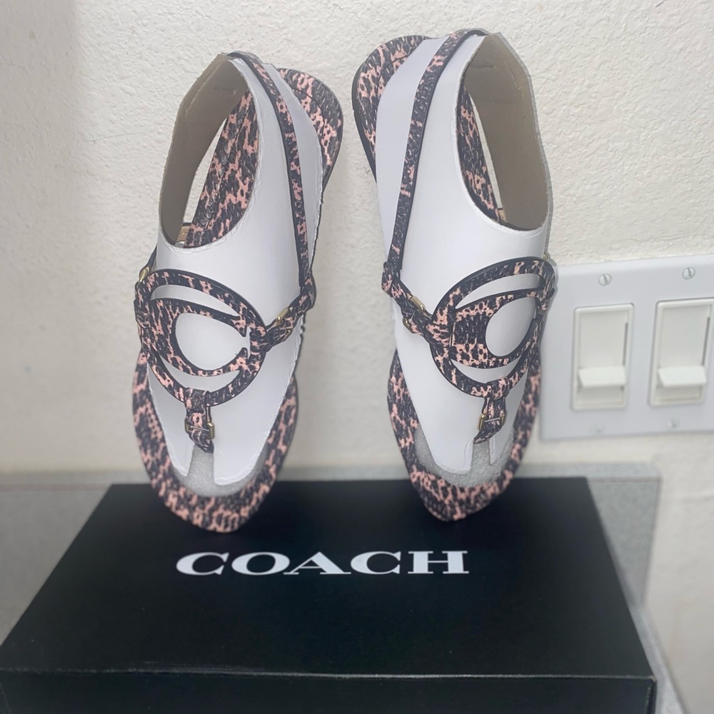 Coach Jeri Size 7.5B Snake-Embossed Sandals NWT - Picture 8 of 16